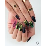 Pigment Semilac pentru gel Semiflash tip fulgi Flash Galaxy Gold Green 661